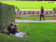 Ch�teau de Longpra, le jardin.