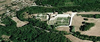 vue satellite Ch�teau de Virieu