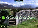 d�di� � l'eau qui chemine entre les bassins, au sentier o� vous cheminerez entre les th�mes floraux.