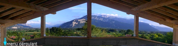 une architecture exceptionnelle au pied des alpes, panorama sur 5 cha�nes de montagnes: Jura, Chartreuse, Belledonne, Oisans,Vercors.