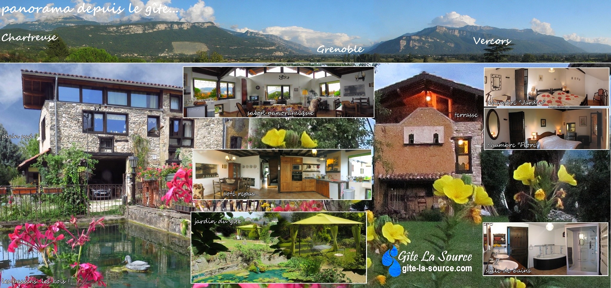 Entre Chartreuse et Vercors, le pays Voironnais . Ancien s�choir r�nov� dans une propri�t� tranquille, 
cadre rural sur fond de montagne.