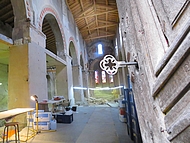 Moirans, Eglise St Pierre. Chantier arch�ologique.