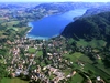 Paladru, Charavines: le lac, Grange dimi�re, Ferme Louisias, mus�e lacustre...